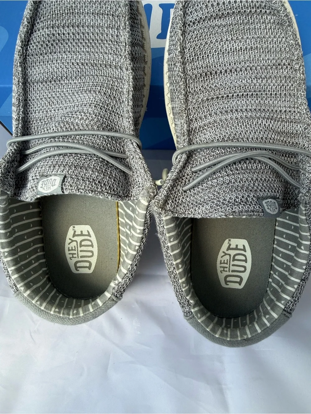 Hey Dude Wally Y Stretch Sox Shoes| Youth Size 6 | Gray | includes original box